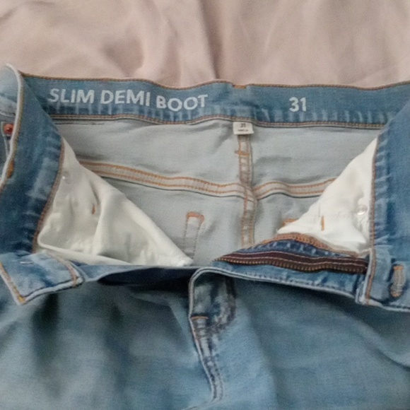 J. Crew Slim Demi Boot Cut distressed Jean - Picture 3 of 5